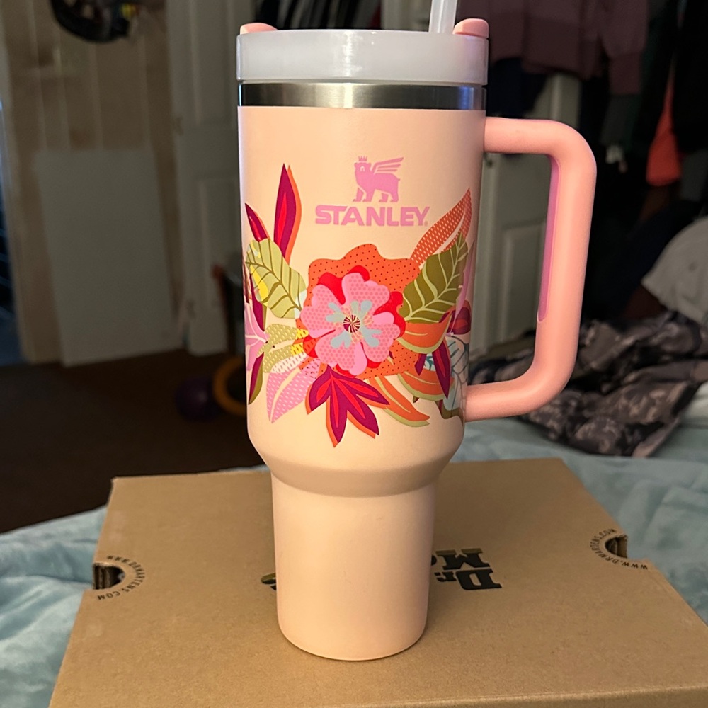 Stanley Pink Floral Travel Mug